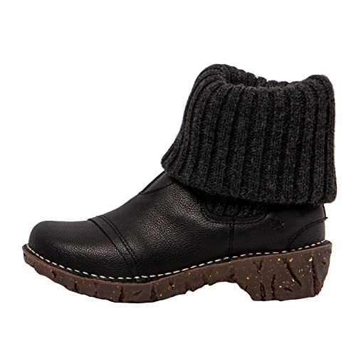 El Naturalista Damen Ankle Boots Yggdrasil, Frauen Stiefeletten,Wechselfußbett,Kurzstiefel,uebergangsschuhe,Black,37 EU / 4 UK von El Naturalista