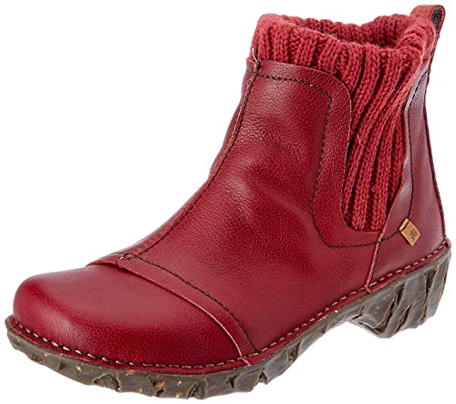 El Naturalista Damen Ankle Boots Yggdrasil, Frauen Stiefeletten,lose Einlage,Booties,halbstiefel,Kurzstiefel,Freizeit,Rot (Cereza),40 EU / 7 UK von El Naturalista