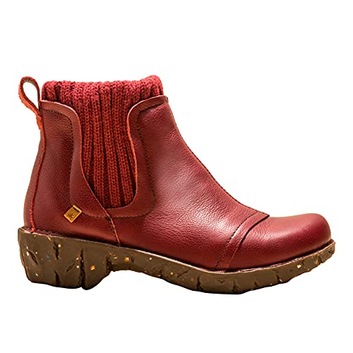 El Naturalista Damen Ankle Boots Yggdrasil, Frauen Stiefeletten,lose Einlage,Kurzstiefel,uebergangsschuhe,uebergangsstiefel,Rot (Cereza),36 EU / 3 UK von El Naturalista