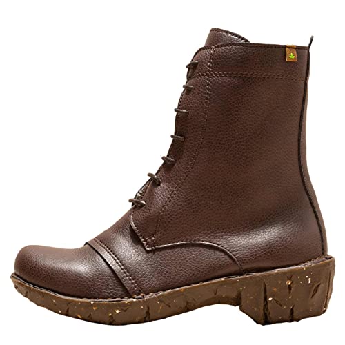 El Naturalista Damen Combat Boots Yggdrasil, Frauen Stiefeletten,Wechselfußbett,Booties,halbstiefel,Kurzstiefel,Brown Rugged,42 EU / 8.5 UK von El Naturalista