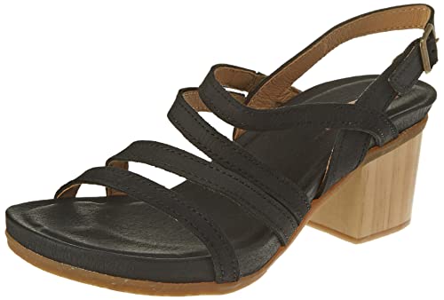 El Naturalista Damen Ankle-Strap Sandale mit Absatz, Schwarz Weiß, 39 EU von El Naturalista