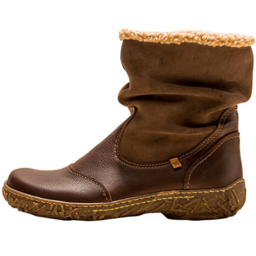 El Naturalista Damen Klassische Stiefeletten Nido, Frauen Boots,Wechselfußbett,Bootee,Booties,halbstiefel,Brown,37 EU / 4 UK von El Naturalista