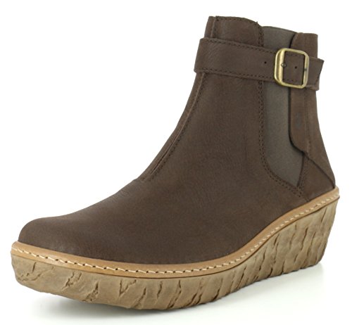 El Naturalista N5133 Myth Yggdrasil Komfortabler Damen Chelsea Boot, Stiefelette, Schlupfstiefel, perfekte Passform durch Gummizug, Keilabsatz, Wedge Absatz Braun (Brown), EU 42 von El Naturalista