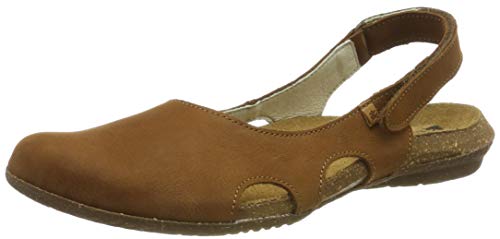 El Naturalista Damen Sling Ballerinas Wakataua, Frauen Flats,Ausgehschuhe,Abendschuhe,Slip-ons,Slingback,Leder,Ballerinen,Wood,38 EU / 5 UK von El Naturalista