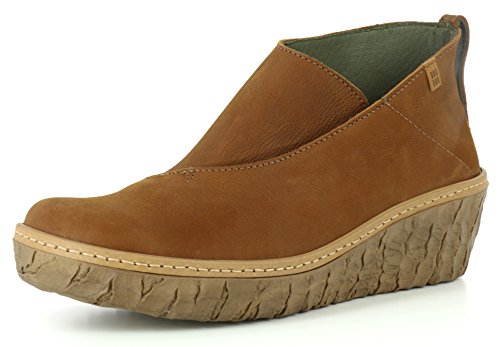 El Naturalista N5131 Myth Yggdrasil Komfortabler Damen Chelsea Boot, Stiefelette, Schlupfstiefel, perfekte Passform durch Gummizug, Keilabsatz, Wedge Absatz Braun (Wood), EU 41 von El Naturalista