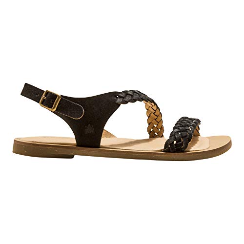 El Naturalista Damen Riemchensandalen Tulip, Frauen Sandalen,Sandaletten,Sommerschuhe,Sommersandalen,bequem,flach,Schwarz (Black),41 EU / 8 UK von El Naturalista