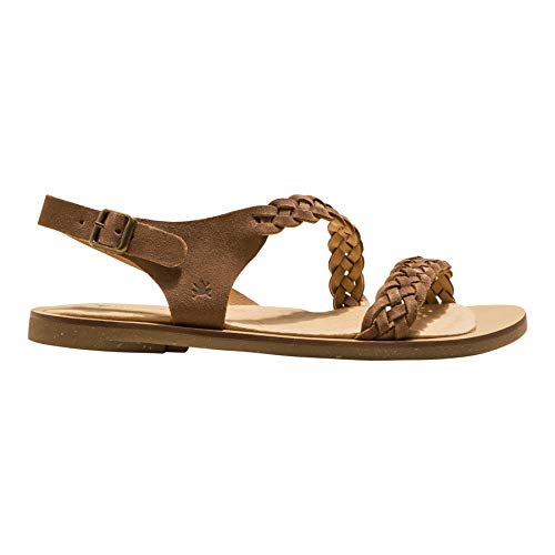 El Naturalista Damen Riemchensandalen TULIP, Frauen Sandalen,sommersandalen,bequem,flach,weiblich,lady,ladies,women's,woman,Braun (WOOD),42 EU / 9 UK von El Naturalista