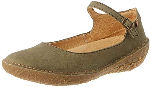 El Naturalista Damen N5720 Borago Riemchenballerinas Grün Kaki Kaki 39 EU von El Naturalista