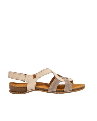 El Naturalista Damen N5819 PANGLAO Flache Sandale, Cream-Taupe, 38 EU Weit von El Naturalista