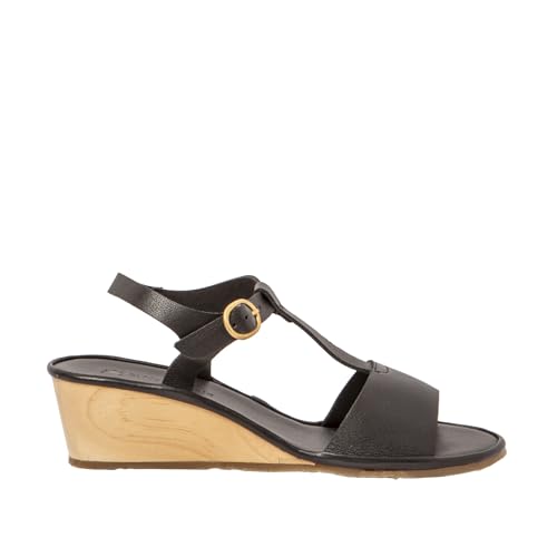 El Naturalista Damen N853 Gaia Durchgängies Plateau Sandalen mit Keilabsatz, Black, 41 EU Weit von El Naturalista
