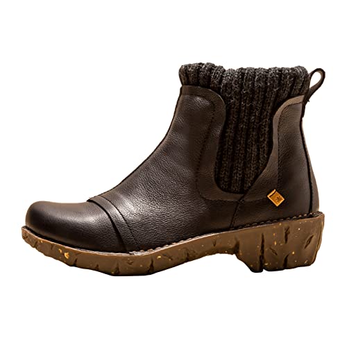 El Naturalista Damen Chelsea Boots Yggdrasil, Frauen Stiefeletten,Wechselfußbett,Warmfutter,halbstiefel,Kurzstiefel,Black,39 EU / 6 UK von El Naturalista