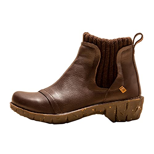 El Naturalista Damen Chelsea Boots YGGDRASIL, Frauen Stiefeletten,Wechselfußbett,Warmfutter,winterstiefeletten,stiefel,BROWN,36 EU / 3.5 UK von El Naturalista