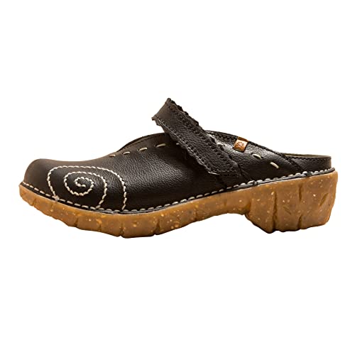 El Naturalista Damen Clogs Yggdrasil, Frauen Slipper,Wechselfußbett,Gartenschuhe,Sommerschuhe,sommerclogs,Pantoletten,Mules,Black,41 EU / 7.5 UK von El Naturalista