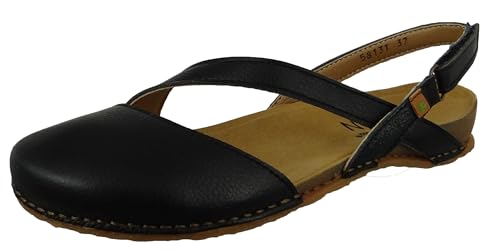 El Naturalista Damen Sling Ballerinas PANGLAO, Frauen Flats,Slip-ons,Slingback,Leder,Ballerinen,Pumps,Halbschuhe,Slipper,Black,36 EU / 3.5 UK von El Naturalista