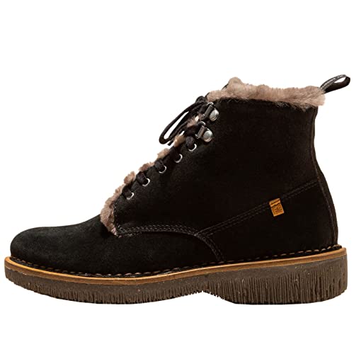 El Naturalista Damen Schnürstiefeletten Volcano, Frauen Schnürboots,Wechselfußbett,Warmfutter,warm,gefüttert,Boots,Black,38 EU / 5 UK von El Naturalista