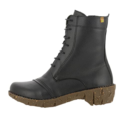 El Naturalista Damen Schnürstiefeletten Yggdrasil, Frauen Stiefeletten,Wechselfußbett,Warmfutter,schnürboots,Boots,Black Rugged,36 EU / 3.5 UK von El Naturalista