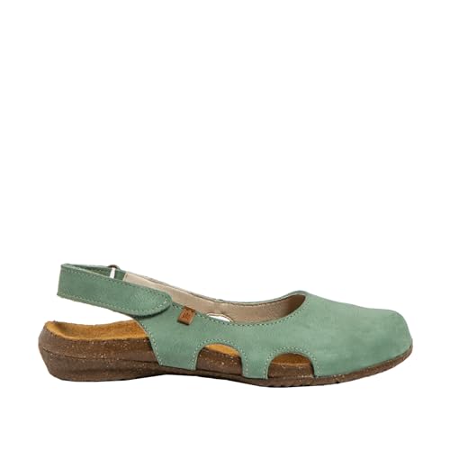 El Naturalista Damen Sling Ballerinas Wakataua, Frauen Flats,Pumps,Halbschuhe,Sommerschuhe,Slipper,Ballerina-Schuhe,flach,Jade,40 EU / 7 UK von El Naturalista