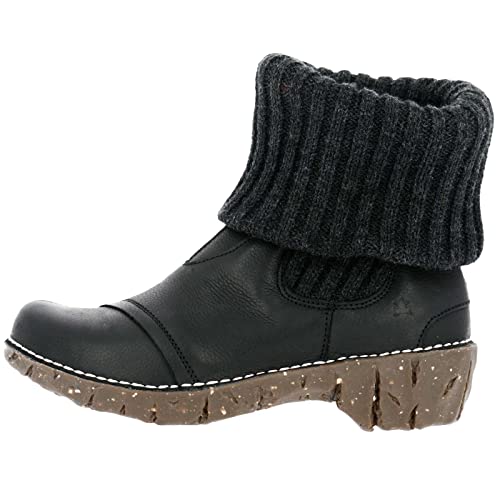 El Naturalista Damen Ankle Boots Yggdrasil, Frauen Stiefeletten,Wechselfußbett,Kurzstiefel,uebergangsschuhe,Black,37 EU / 4 UK von El Naturalista