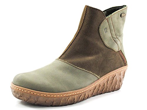 El Naturalista N5132 Pleasant-LUX Suede KAKI/Myth Yggdrasil Grün Damen 37 Schnürstiefel Reissverschluss von El Naturalista