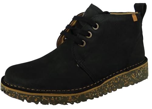 El Naturalista Unisex - Erwachsene Schnürstiefeletten FELSEN, Damen,Herren Stiefeletten,Wechselfußbett,schnürboots,Bootee,Black,37 EU / 4 UK von El Naturalista