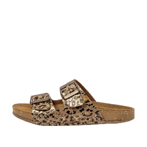 El Naturalista Unisex N5797 Balance Flache Sandale, Gold Leopard, 43 EU Weit von El Naturalista
