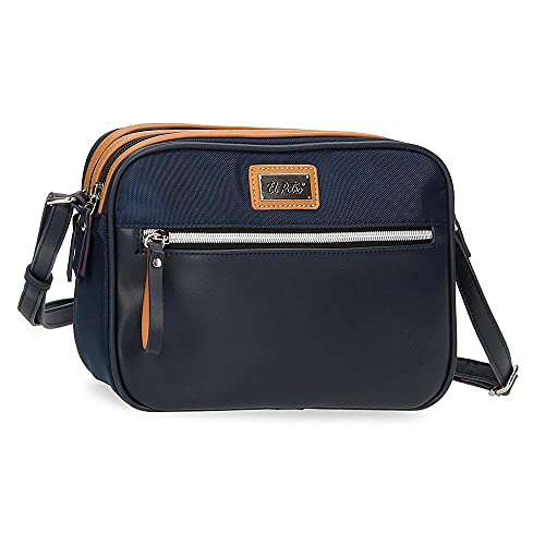 El Potro Chic Gepäck - Kuriertasche für Damen, blau, 38x28x9 cms, Anpassbare Computertasche von El Potro