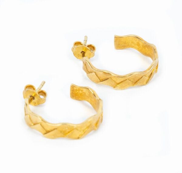 El Puente Creolen aus 925er Silber, vergoldet von El Puente