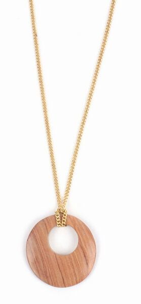 El Puente Halskette aus Olivenholz und recyceltem Messing El Puente Halskette aus Olivenholz und recyceltem Messing von El Puente