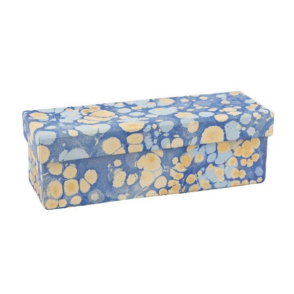 El Puente Kästchen "Marble", handgeschöpftes Papier, 20 x 6 x 7 cm von El Puente