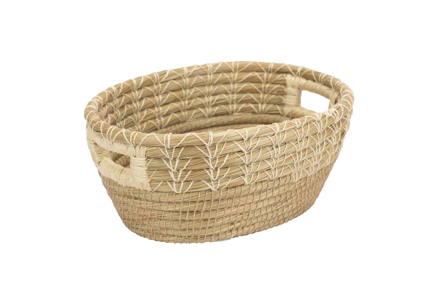 El Puente Korbtasche Handgewebter Korb mit Jute-Akzenten für Dein Zuhause von El Puente