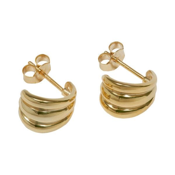 El Puente Ohrringe 925er Silber (3,29 g), vergoldet, L 13 mm von El Puente