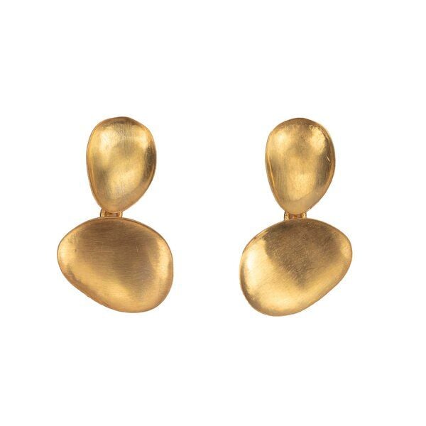 El Puente Ohrstecker "Drops" Messing, ca. 2,5 x 1 cm von El Puente