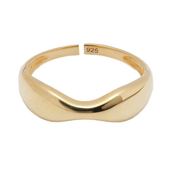 El Puente Ring 925er Silber (2,07 g), vergoldet, offen von El Puente