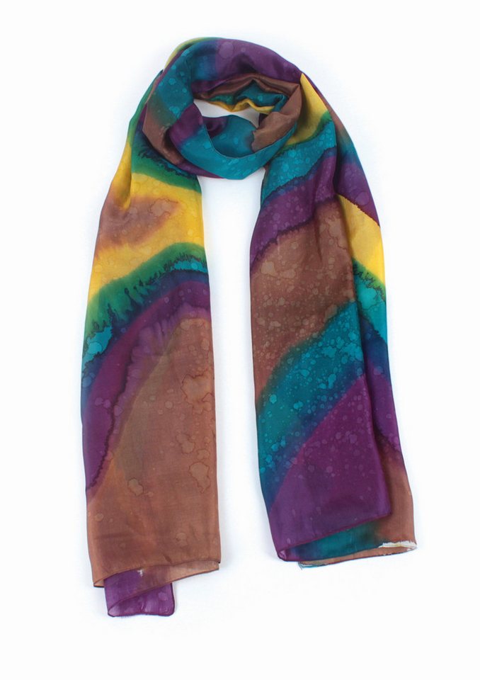 El Puente Seidenschal gebatikt // Multicolor von El Puente