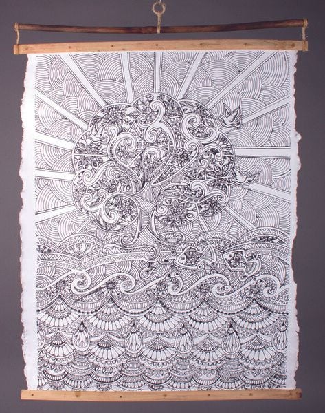 El Puente Wandposter zum Ausmalen aus handgeschöpftem Papier und Bambus El Puente Wandposter zum Ausmalen aus handgeschöpftem Papier und Bambus von El Puente