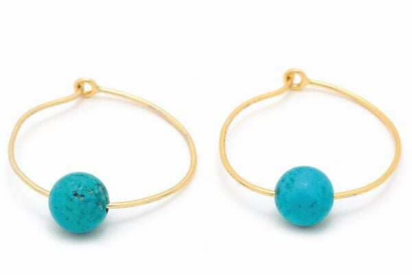 El Puente fair gehandelte Creolen, 925er Silber, vergoldet El Puente fair gehandelte Creolen, 925er Silber, vergoldet von El Puente