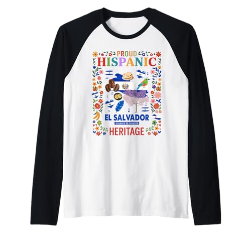 EL Salvador Flagge Kinder Idee & Salvadorianisches Erbe Hispanic Raglan EL Salvador Flagge Kinder Idee & Salvadorianisches Erbe Hispanic Raglan von El Salvador Hispanic Heritage Month Idea For Women