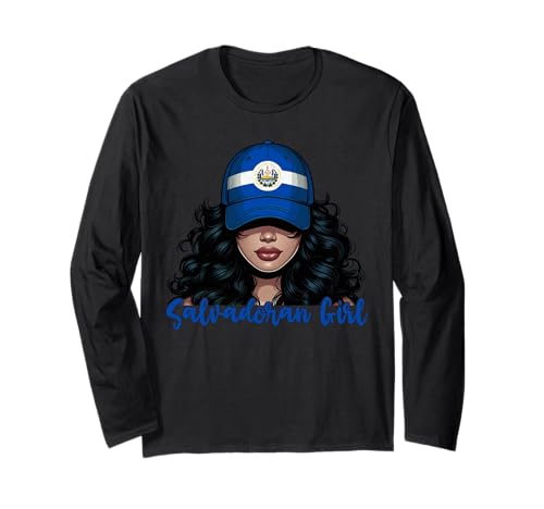 Salvadorianisches Mädchen EL Salvador Flagge Stolze Salvadorena Frauen Langarmshirt Salvadorianisches Mädchen EL Salvador Flagge Stolze Salvadorena Frauen Langarmshirt von El Salvador for Girls and Women Salvadoran Outfit