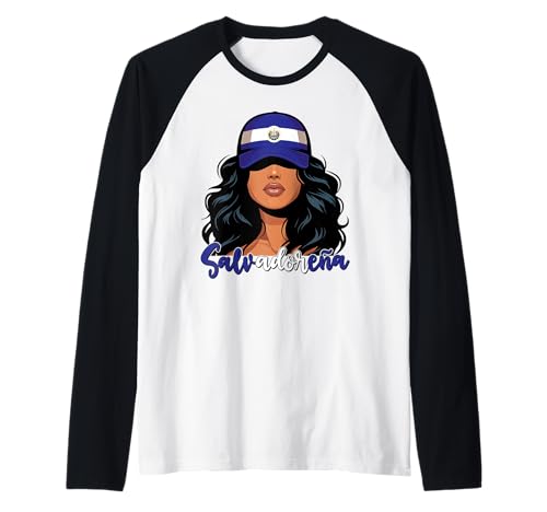 Salvadorianisches Mädchen EL Salvador Flagge Stolze Salvadorena Frauen Raglan Salvadorianisches Mädchen EL Salvador Flagge Stolze Salvadorena Frauen Raglan von El Salvador for Girls and Women Salvadoran Outfit