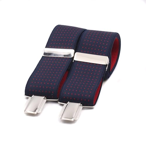 El Mono con Pajarita Hosenträger Herren, handgefertigt in Spanien | Hosenträger für Herren mit 3 extra starken Clips. | Farbe Blau. (Micro Azul-Rojo) El Mono con Pajarita Hosenträger Herren, handgefertigt in Spanien | Hosenträger für Herren mit 3 extra starken Clips. | Farbe Blau. (Micro Azul-Rojo) von El mono con pajarita