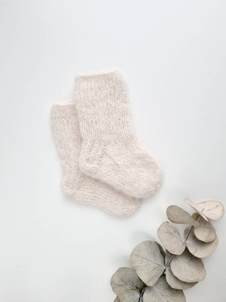 Socken Aus Merino - Und Alpakawolle Für Babys Babysocken Wolle Handgestrickte Kinder von ElAliGoods