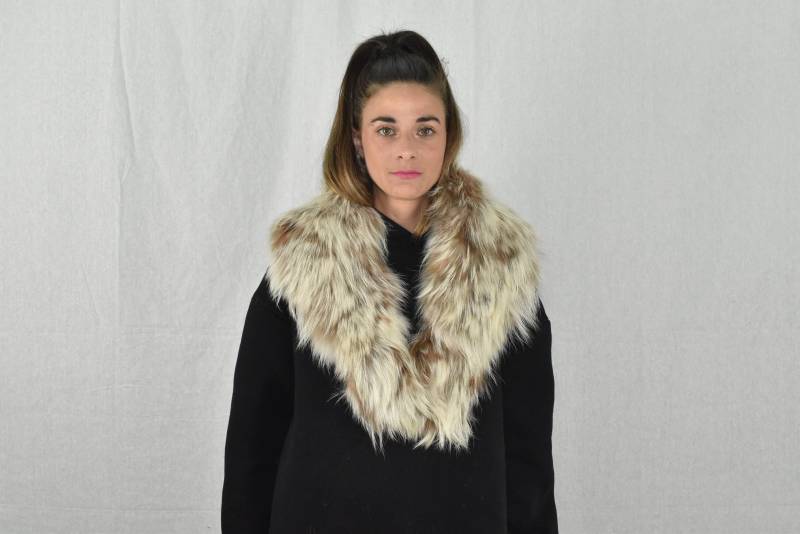Beige Fuchs Pelzkragen, Handgemachter Schal, Frauen Pelz Accessoire, Luxus Geschenk von ElLuNaStore