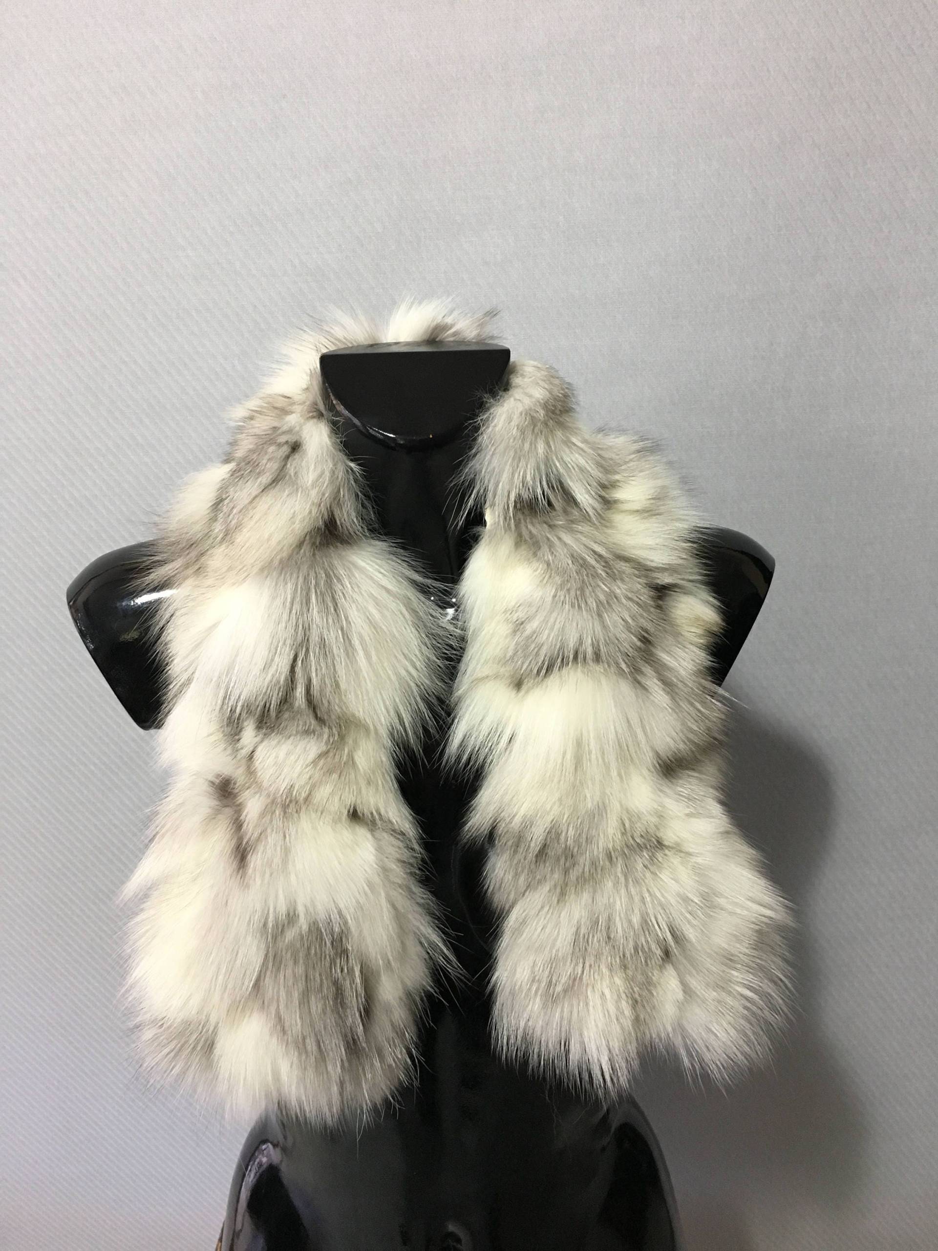 Echt Platin Fuchs Pelz Kragen Echt Platin Fuchs Pelz Kragen von ElLuNaStore