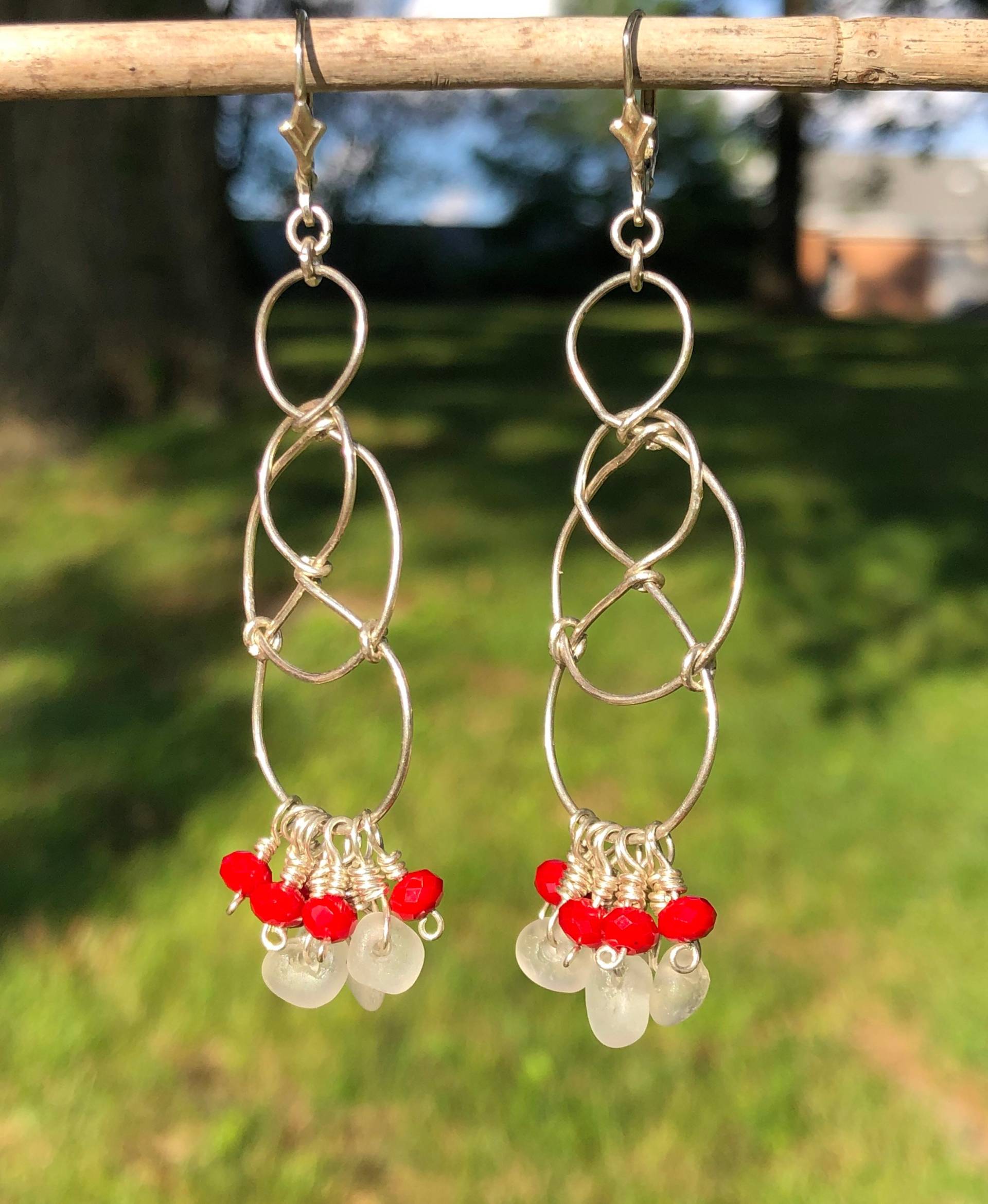 Seeglas Ohrringe, Schmuck, Sterling Silber Strand Glas Geschenke Für Sie von ElaSeaGlassJewelry