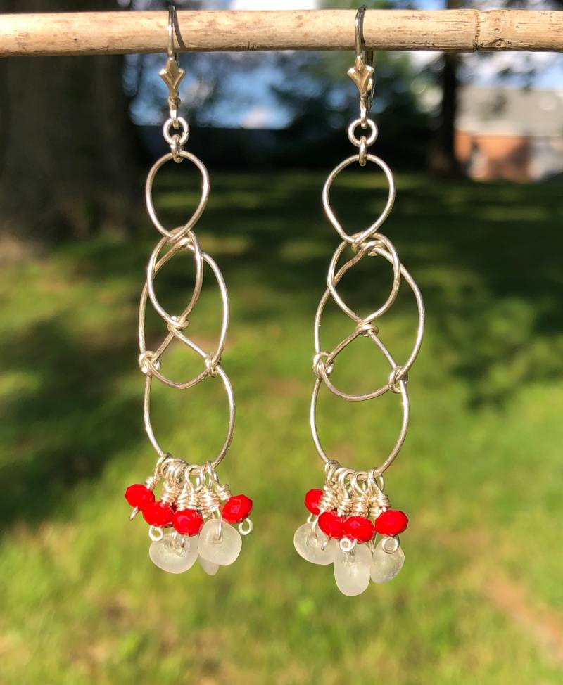 Seeglas Ohrringe, Schmuck, Sterling Silber Strand Glas Geschenke Für Sie von ElaSeaGlassJewelry