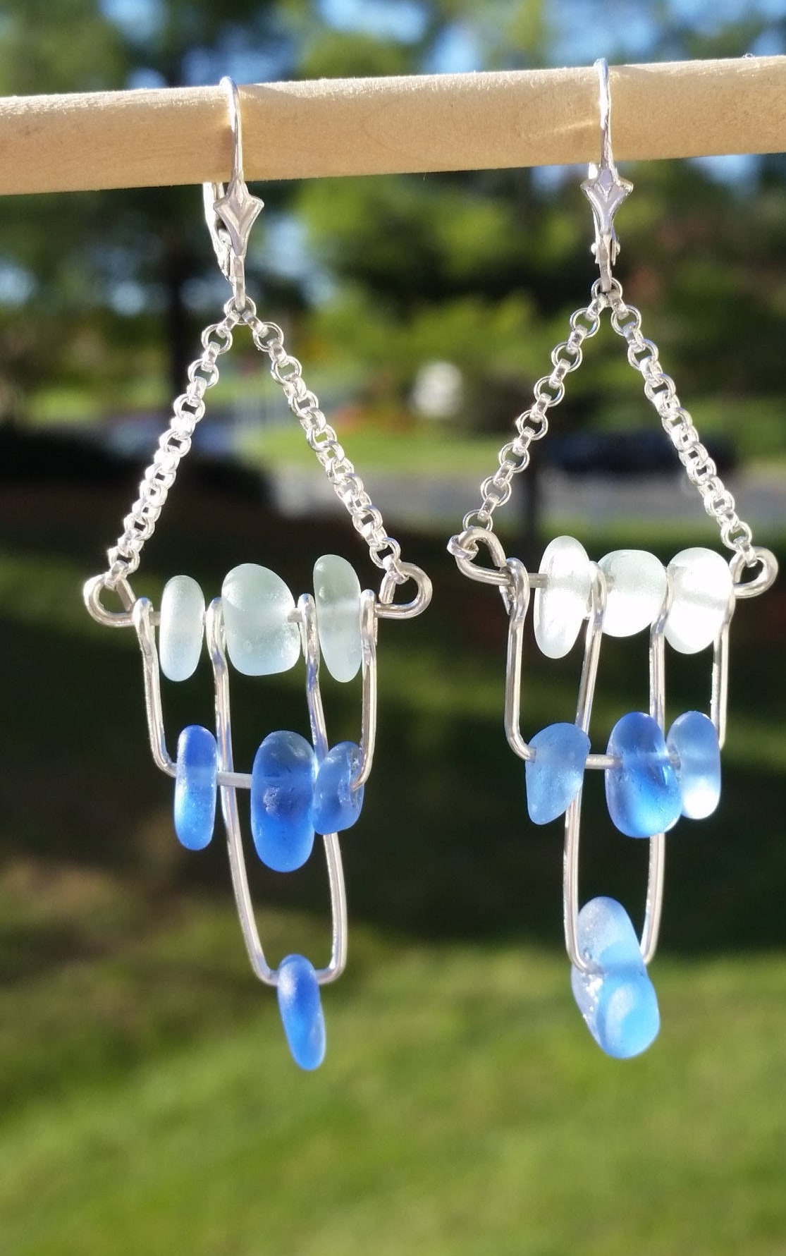 Seeglas Ohrringe/Schmuck Sterling Silber Strandglas von ElaSeaGlassJewelry