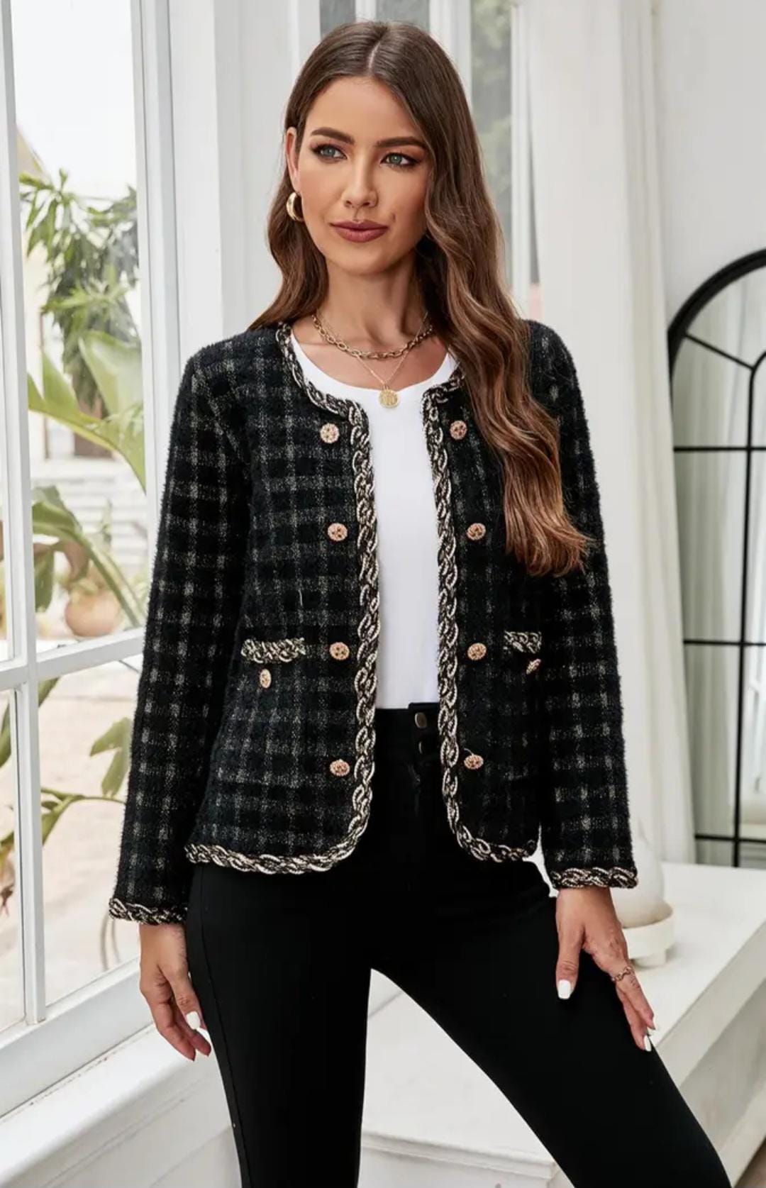 Bouclé Blazer in Schwarz Versch. Größen von ElaaStoryStore