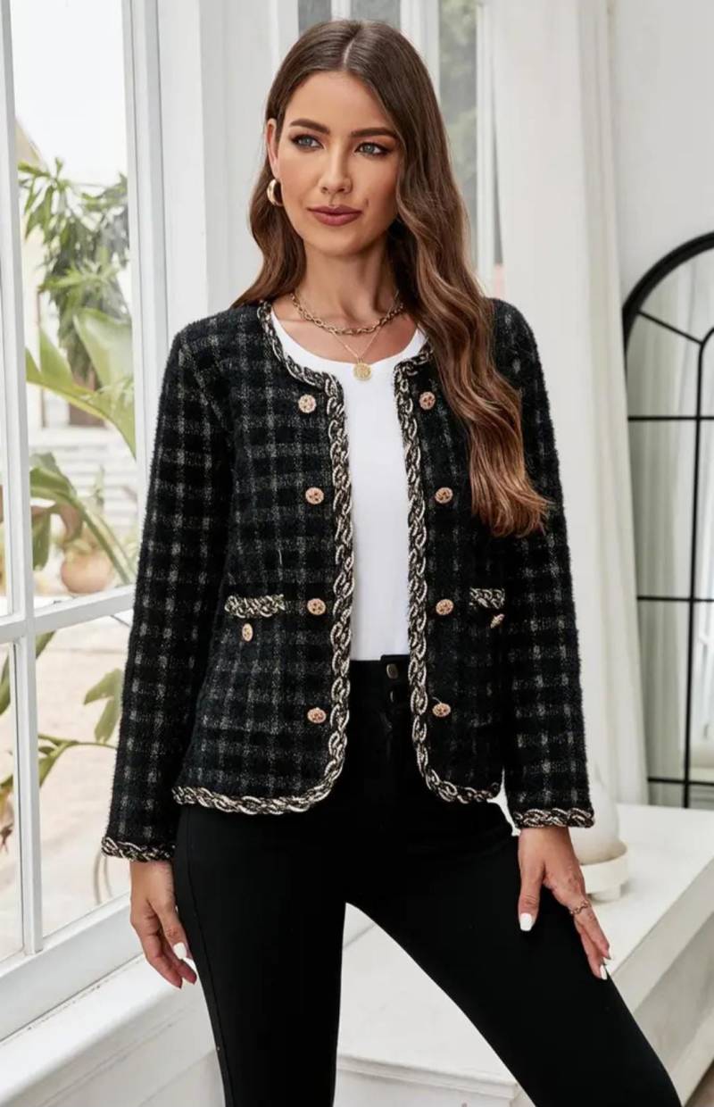 Bouclé Blazer in Schwarz Versch. Größen von ElaaStoryStore