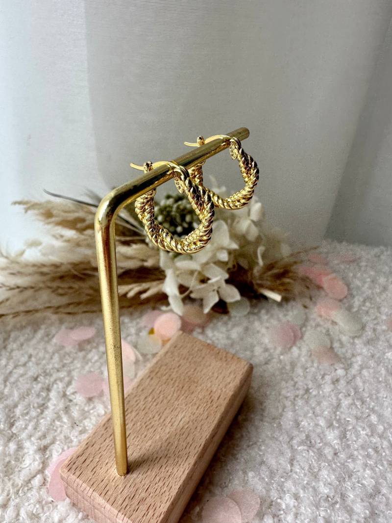 Goldene Twist-Creolen - Chunky Ohrringe Elegant & Vielseitig Geschenk Für Sie Goldene Twist-Creolen - Chunky Ohrringe Elegant & Vielseitig Geschenk Für Sie von Elaaron