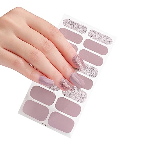 16 Streifen Nagellack Aufkleber Nagelaufkleber Lampe Erforderlich Nagellack Wraps Nagelkunst Aufkleber Für Frauen Und Mädchen von Eladcncmc